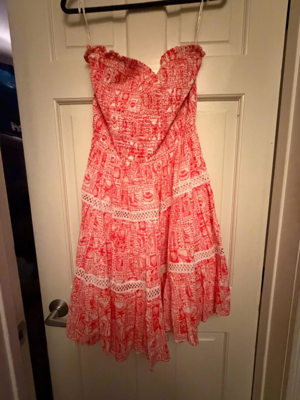 Lilly Pulitzer Kelvina Red Strapless Sundress Mizner Red Seaside Harbour - Picture 3 of 7